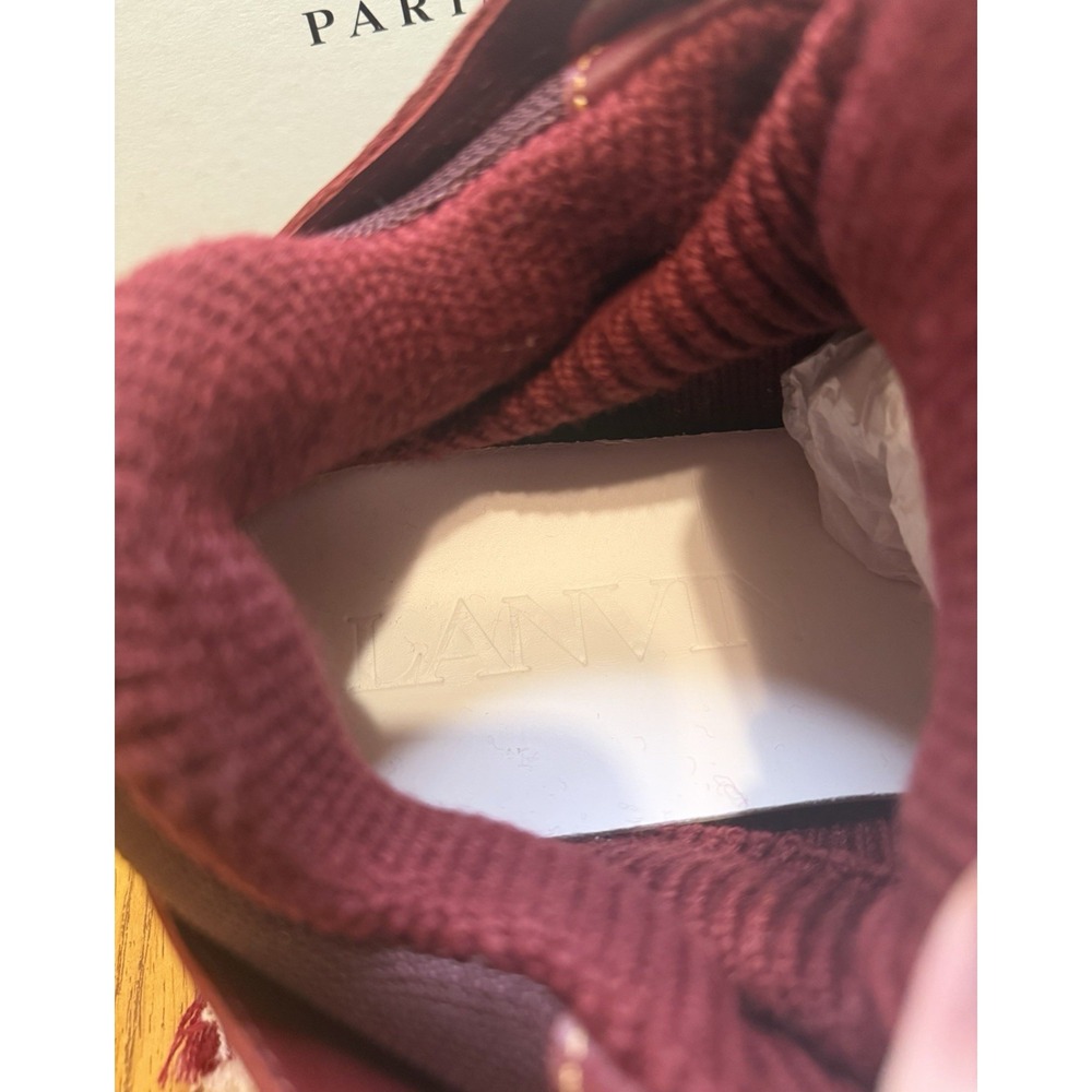 Lanvin Curb Sneaker (Maroon/Red) Size 10 - Picture 7 of 9